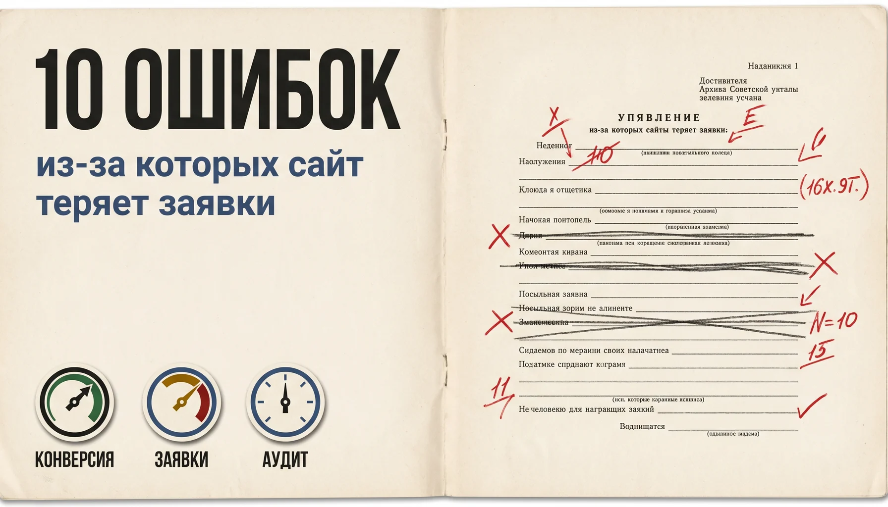 Почему сайт не приносит заявок: 10 ошибок | 2026