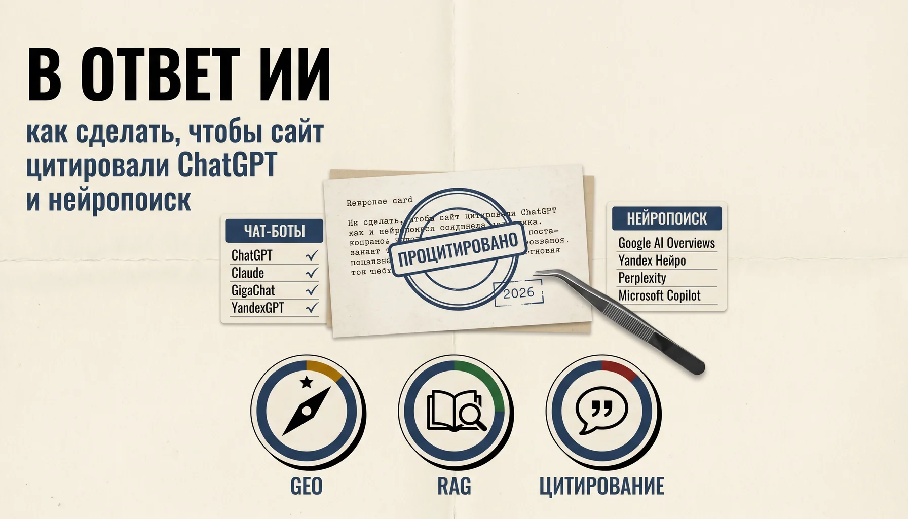 Как попасть в ответы нейросетей: ChatGPT и нейропоиск | 2026